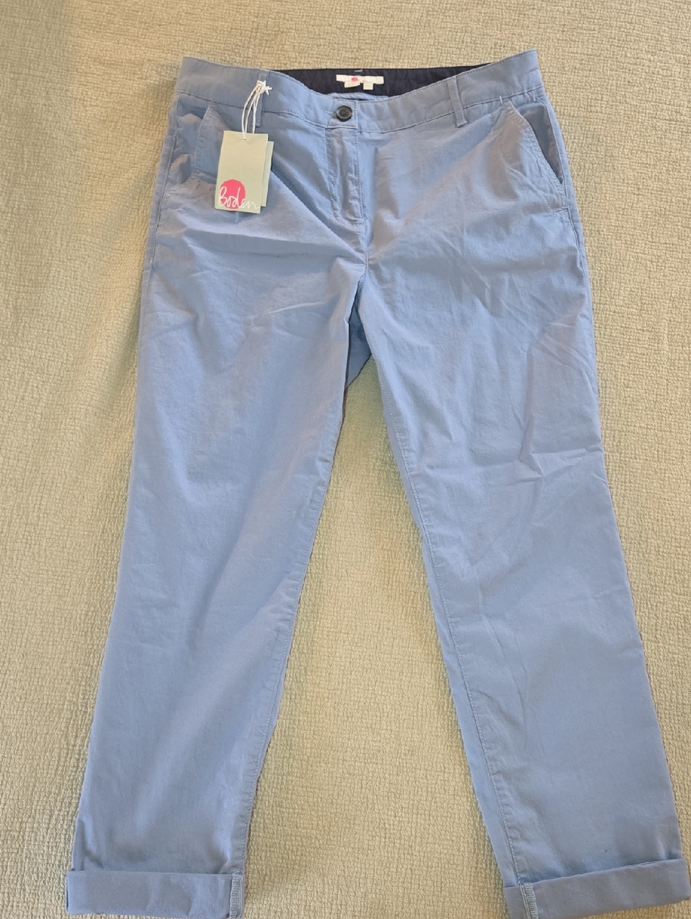 Boden Light Blue Cropped Chino Pants NWT Women’s Slim Ankle